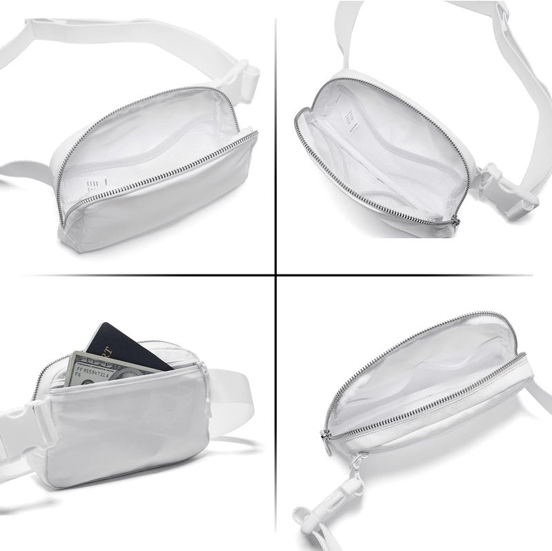 Gitus Belt Bag for Women Fanny Pack Crossbody Bags for Women Fashion Waist Packs with Adjustable Strap Gifts for Teenage Girls Women Men (White) - Image 5
